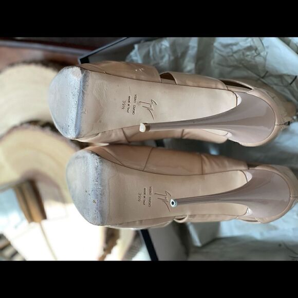 GIUSEPPE ZANOTTI Sharon Vernice Leather Blush Platform, SZ 9.5 - Picture 4 of 7